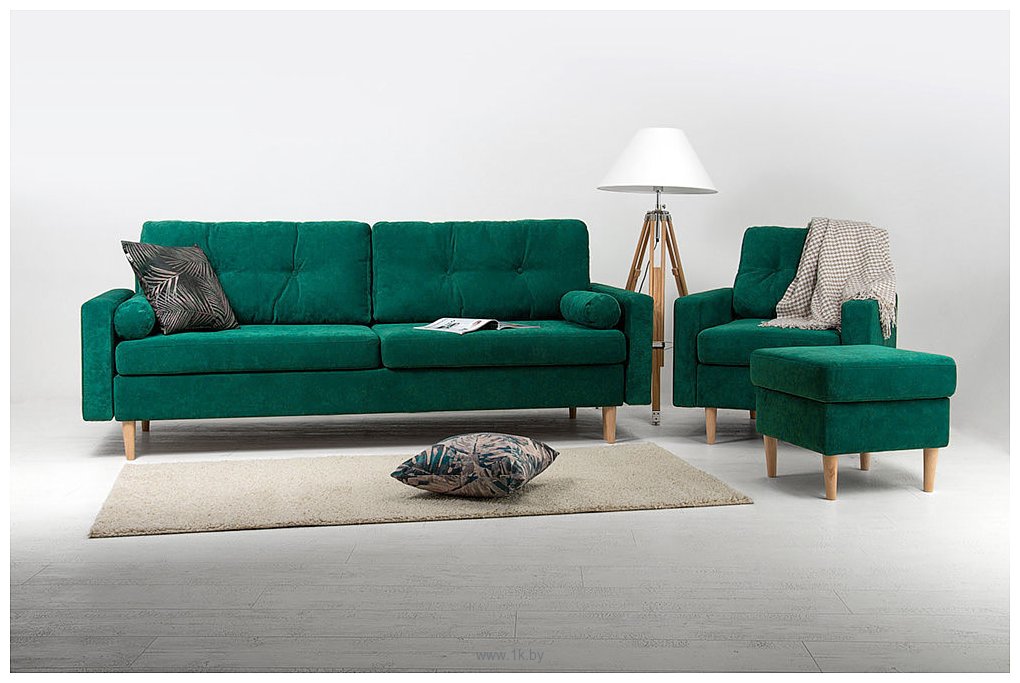 Фотографии Divan Динс Velvet Emerald 218 см (велюр, зеленый)