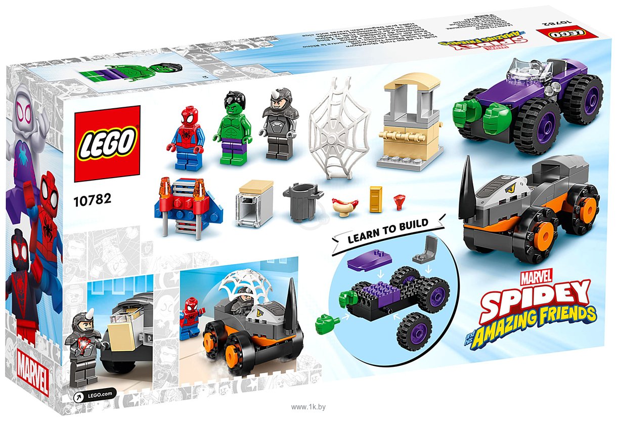 Фотографии LEGO Marvel Super Heroes 10782 Схватка Халка и Носорога на грузовиках