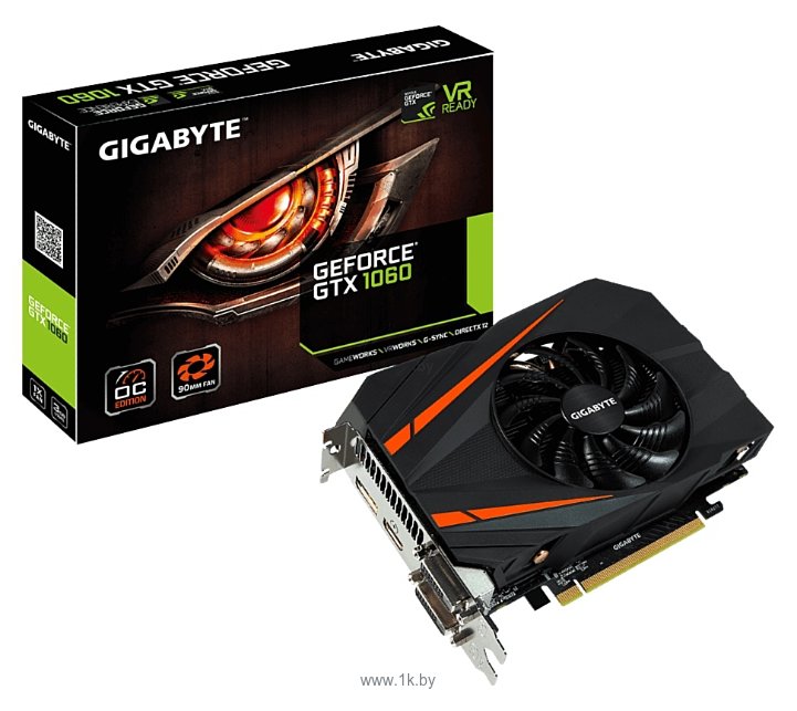 Фотографии GIGABYTE GeForce GTX 1060 1556Mhz PCI-E 3.0 3072Mb 8008Mhz 192 bit 2xDVI HDMI HDCP