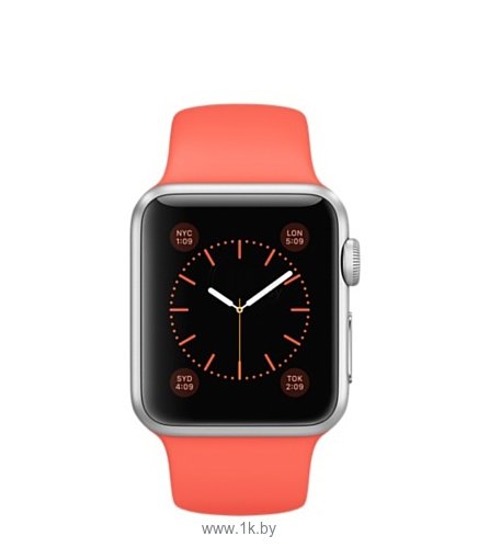 Фотографии Apple Watch Sport 38mm Silver with Apricot Sport Band (MMF12)
