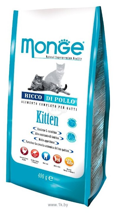 Фотографии Monge (0.4 кг) Cat Kitten – для котят с курицей и рисом