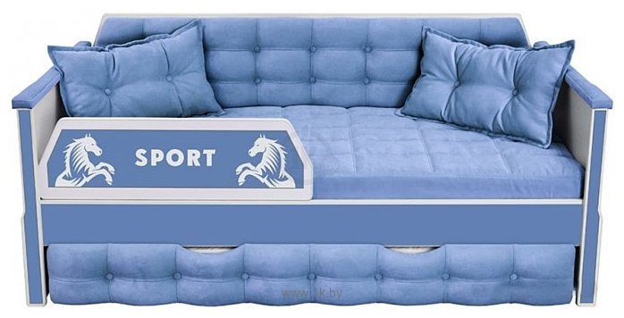 Фотографии Настоящая мебель Спорт 80x170 с дополнительным спальным местом (вельвет)