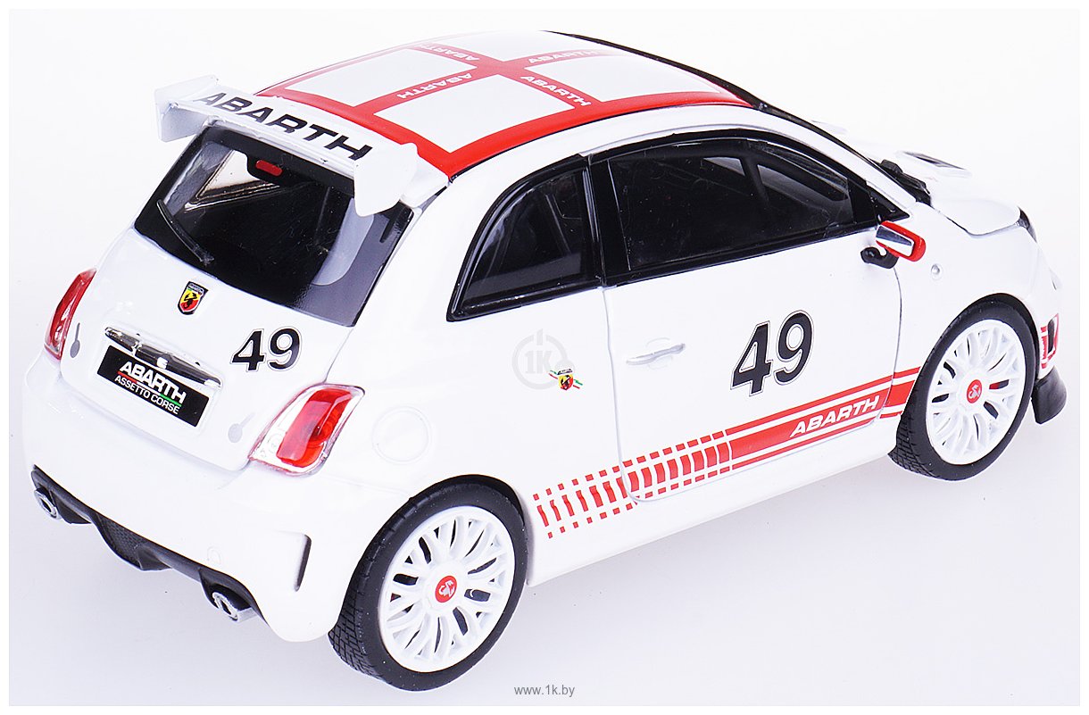 Фотографии Bburago Abarth 500 Assetto Corse 18-28101 (белый)