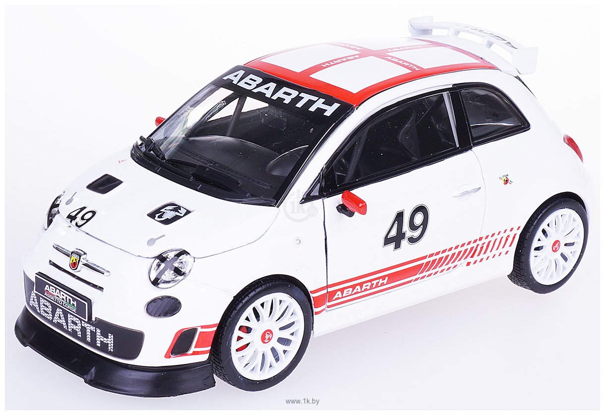 Фотографии Bburago Abarth 500 Assetto Corse 18-28101 (белый)