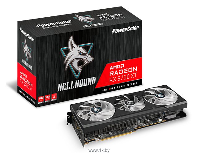 Фотографии PowerColor Hellhound Radeon RX 6700XT 12GB (AXRX 6700XT 12GBD6-3DHL)