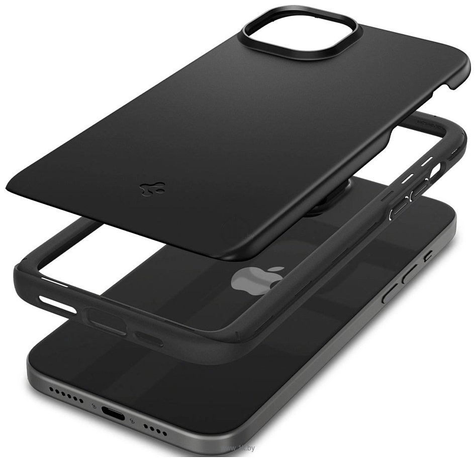 Фотографии Spigen Thin Fit для iPhone 15 ACS06776 (черный)