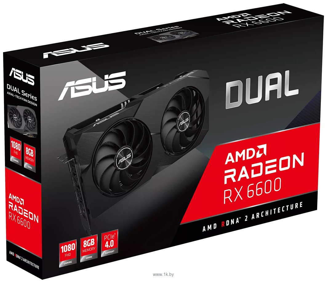 Фотографии ASUS Dual Radeon RX 6600 V2 8GB GDDR6 (DUAL-RX6600-8G V2)