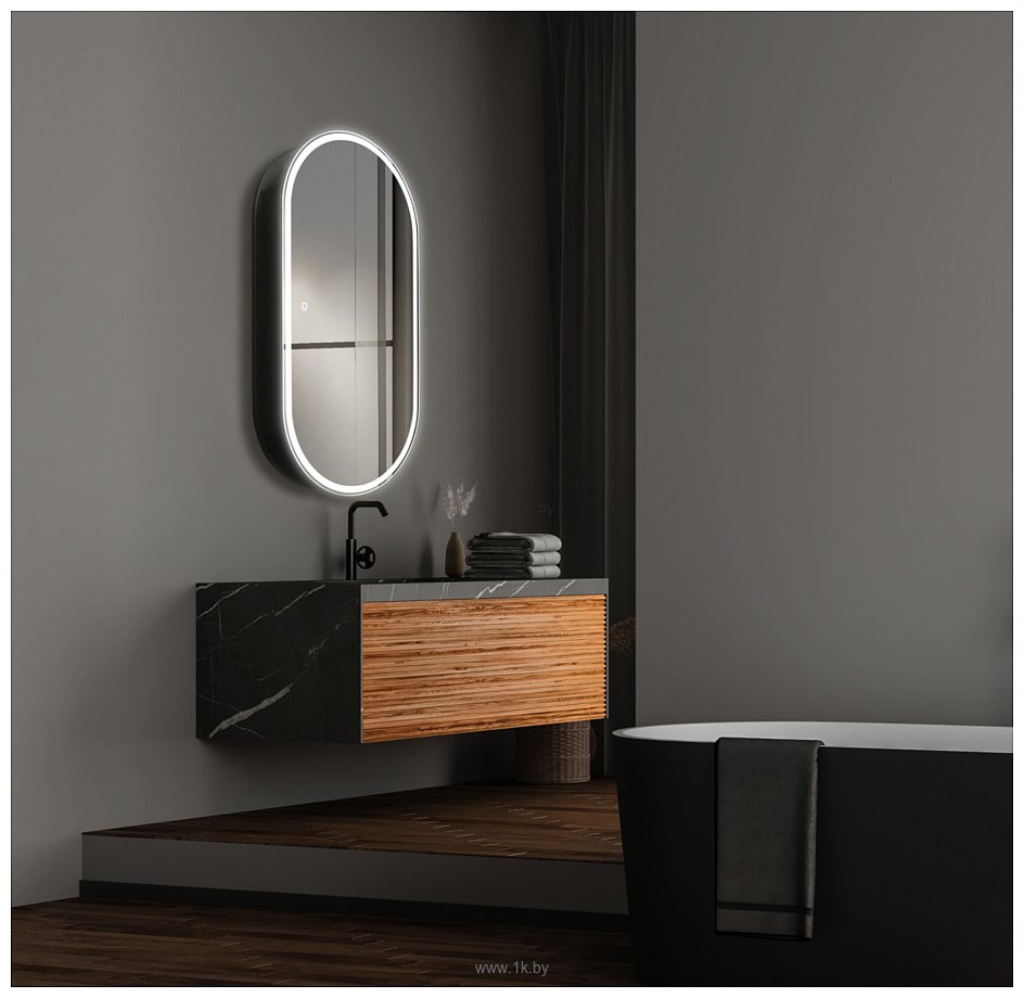 Фотографии Silver Mirrors  Soho-Black 500x1000 LED-00002613