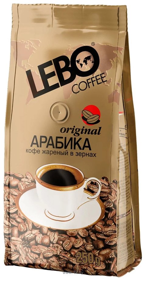 Фотографии LEBO Coffee Original Арабика среднеобжаренный зерновой 250г