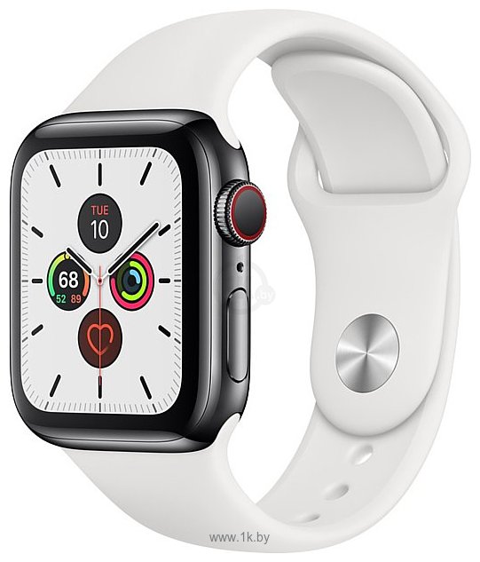 Фотографии Apple Watch Series 5 44mm GPS + Cellular Stainless Steel Case with Sport Band