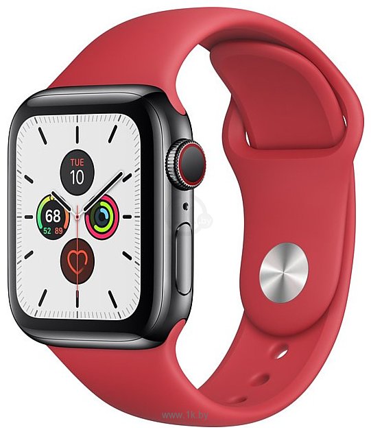 Фотографии Apple Watch Series 5 44mm GPS + Cellular Stainless Steel Case with Sport Band