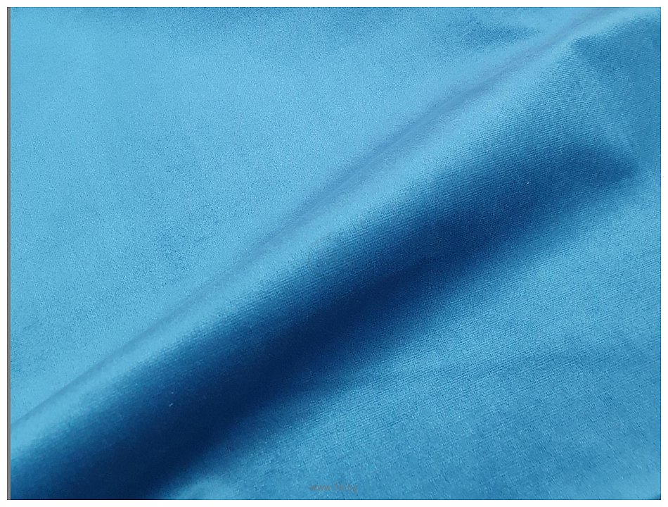 Фотографии Лига диванов Меркурий 140 106376 (велюр/экокожа, голубой/черный)