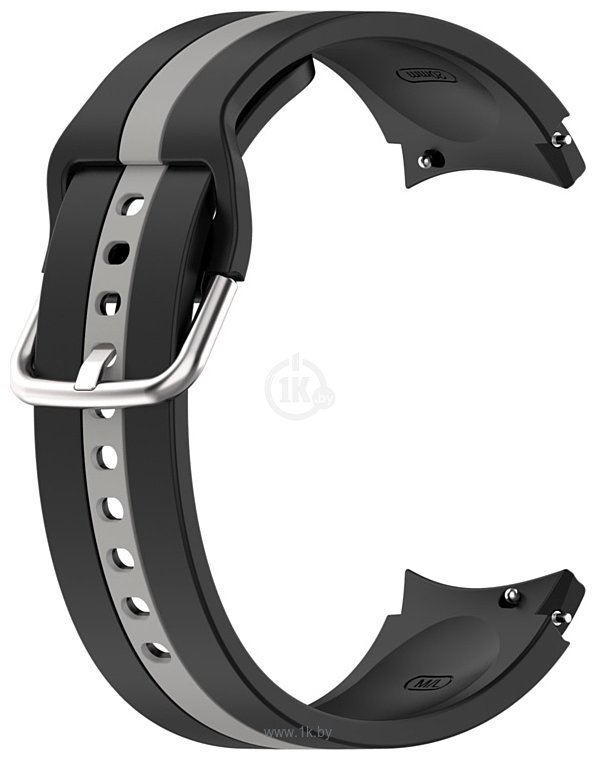 Фотографии Rumi Sport Line силиконовый для Samsung Galaxy Watch4/5 (20 мм, черный/серый)