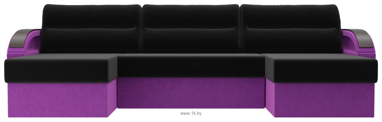Фотографии Лига диванов Форсайт 100824 (черный/фиолетовый)