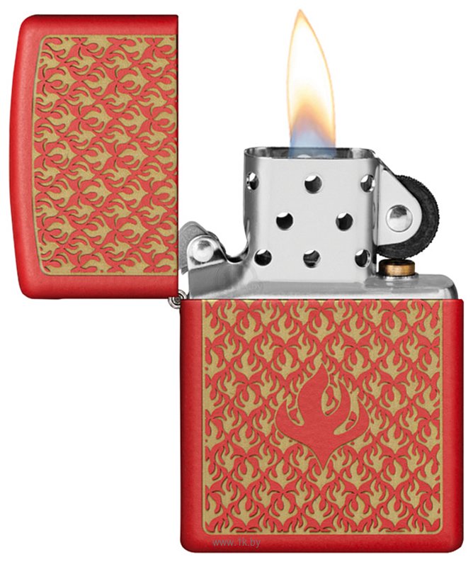 Фотографии Zippo Red Matte Flame Pattern 49573