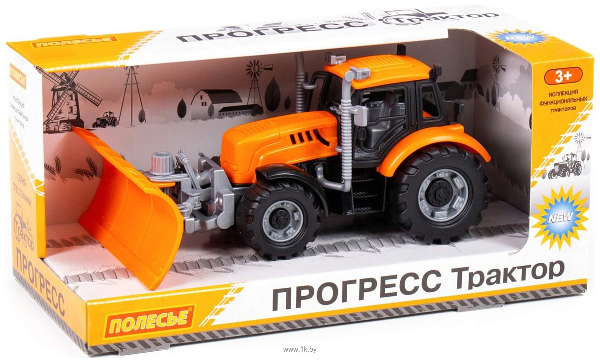 Фотографии Полесье Прогресс с лопатой-отвалом 91765 (оранжевый)