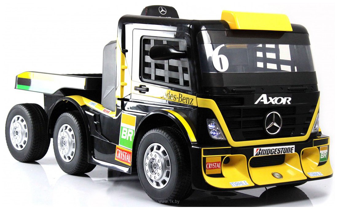 Фотографии RiverToys Mercedes-Benz Axor с прицепом H777HH (желтый)