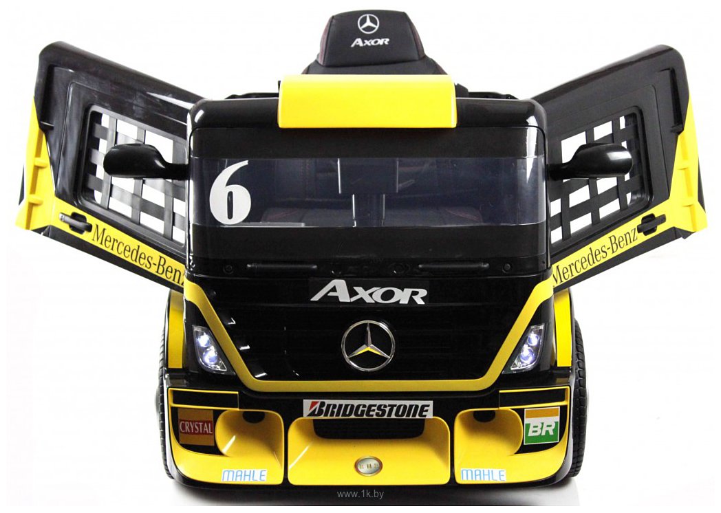 Фотографии RiverToys Mercedes-Benz Axor с прицепом H777HH (желтый)