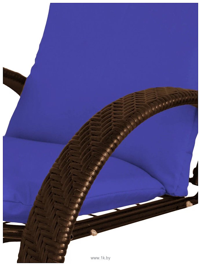 Фотографии M-Group Фасоль 12370210 (коричневый ротанг/синяя подушка)