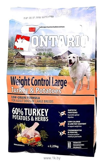 Фотографии Ontario (2.25 кг) Weight Control Large Turkey & Potatoes