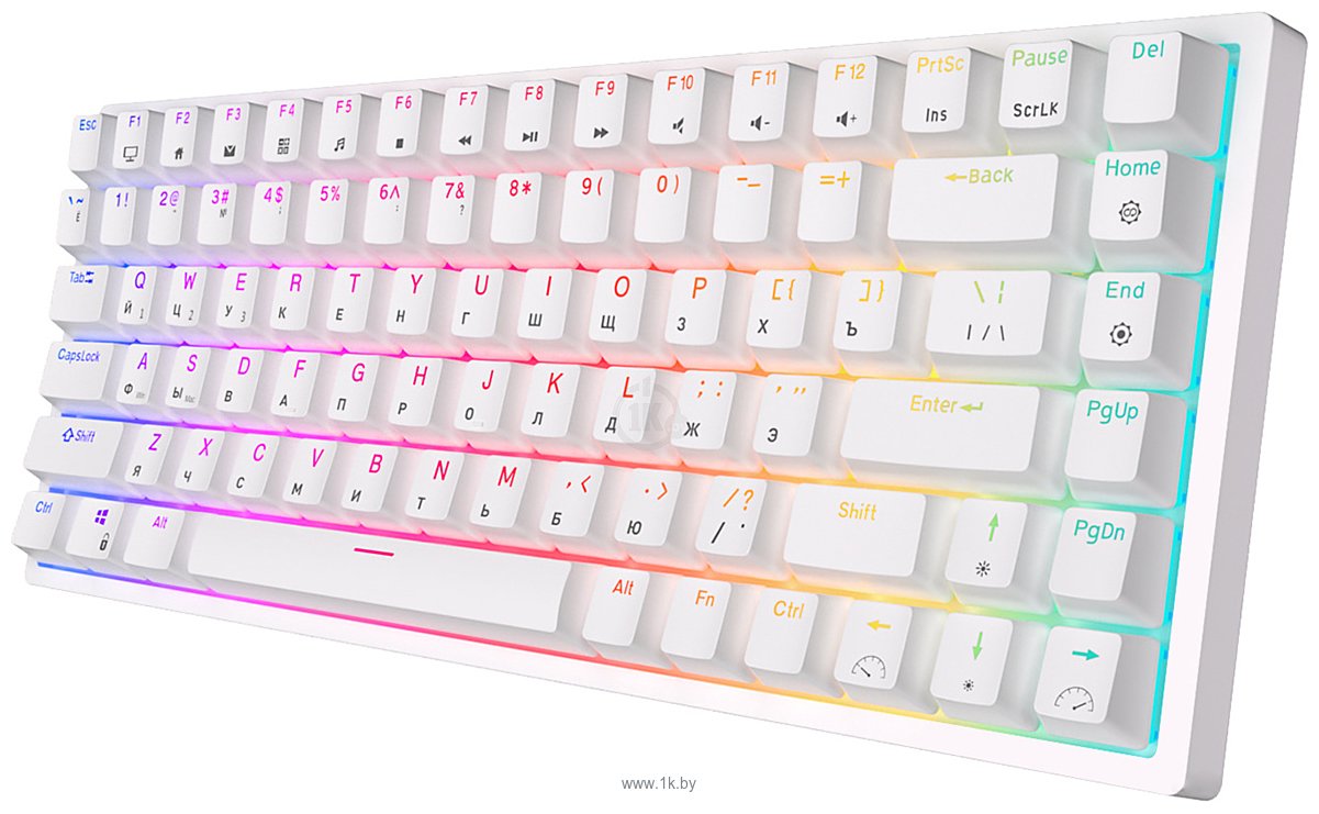 Фотографии Royal Kludge RK84 RGB white, RK Brown