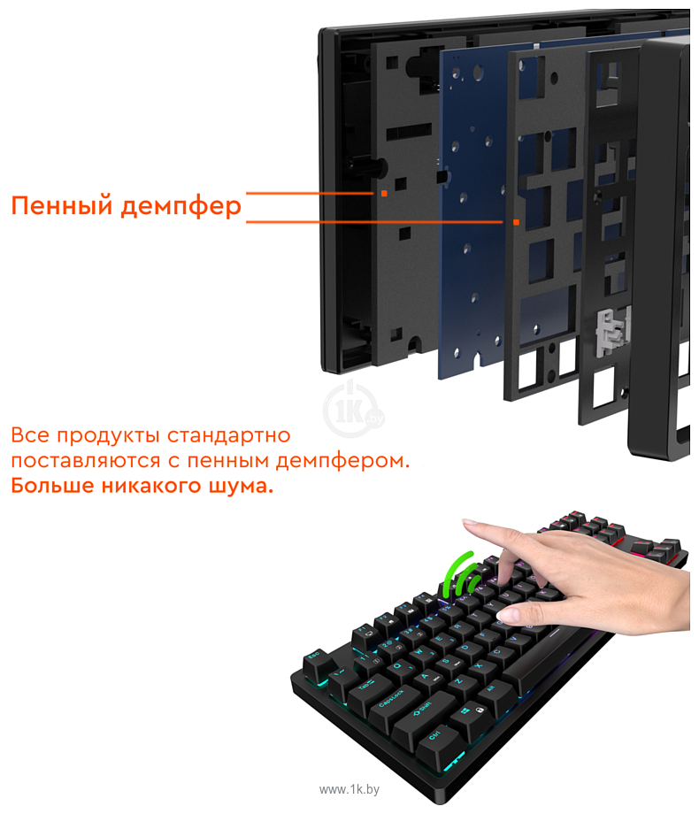 Фотографии Royal Kludge RK100 RGB black, RK Brown