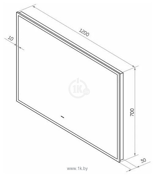 Фотографии Континент  Amer Led 120x70 (с бесконтактным сенсором, черный, нейтральная подсветка)