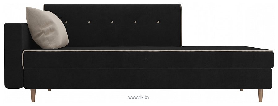 Фотографии Лига диванов Селена 105223 (левый, велюр, черный)