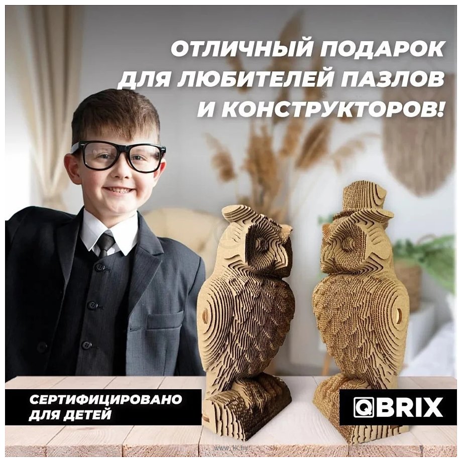 Фотографии QBRIX Две совы 3D 20034