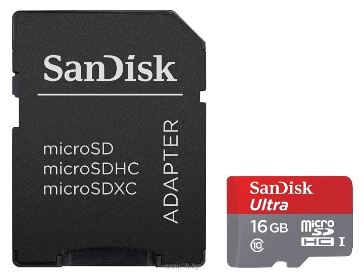 Фотографии Sandisk Ultra microSDHC Class 10 UHS-I 80MB/s 16GB + SD adapter