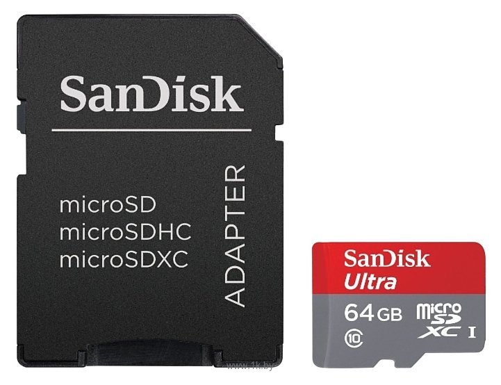 Фотографии Sandisk Ultra microSDXC Class 10 UHS-I 80MB/s 64GB + SD adapter