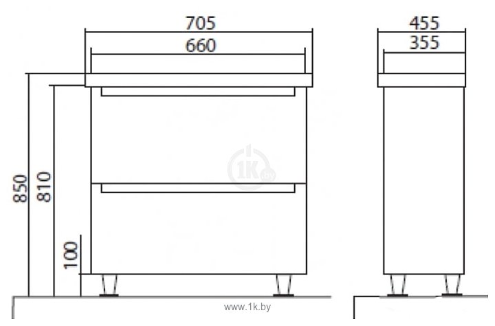 Фотографии Аква Родос Тумба HeadWay 70 ОР0002500 (Бетон бежевый)