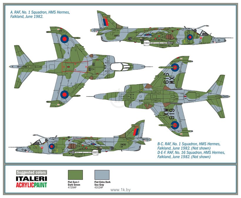 Фотографии Italeri 1401 Harrier Gr.3