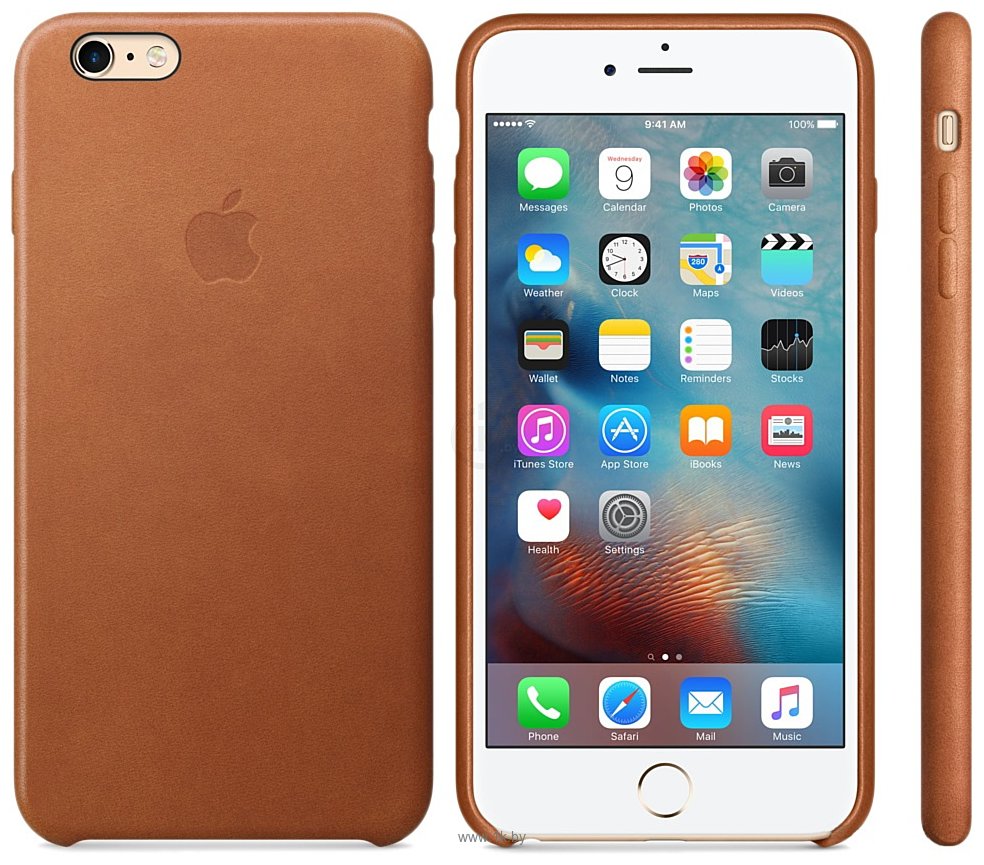 Фотографии Apple Leather Case для iPhone 6 / 6s Saddle Brown (MKXT2)