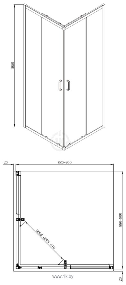 Фотографии Adema Glass Vierkant 80х80 (прозрачное стекло)