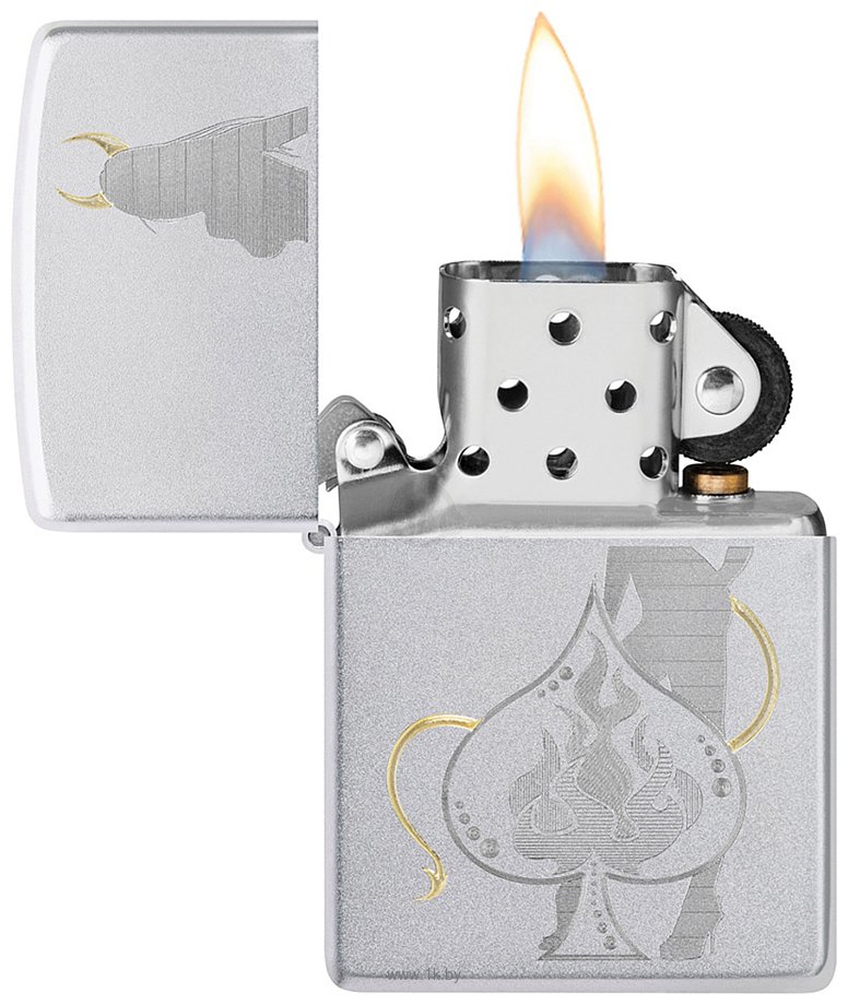 Фотографии Zippo Satin Chrome Devilish Ace 48658