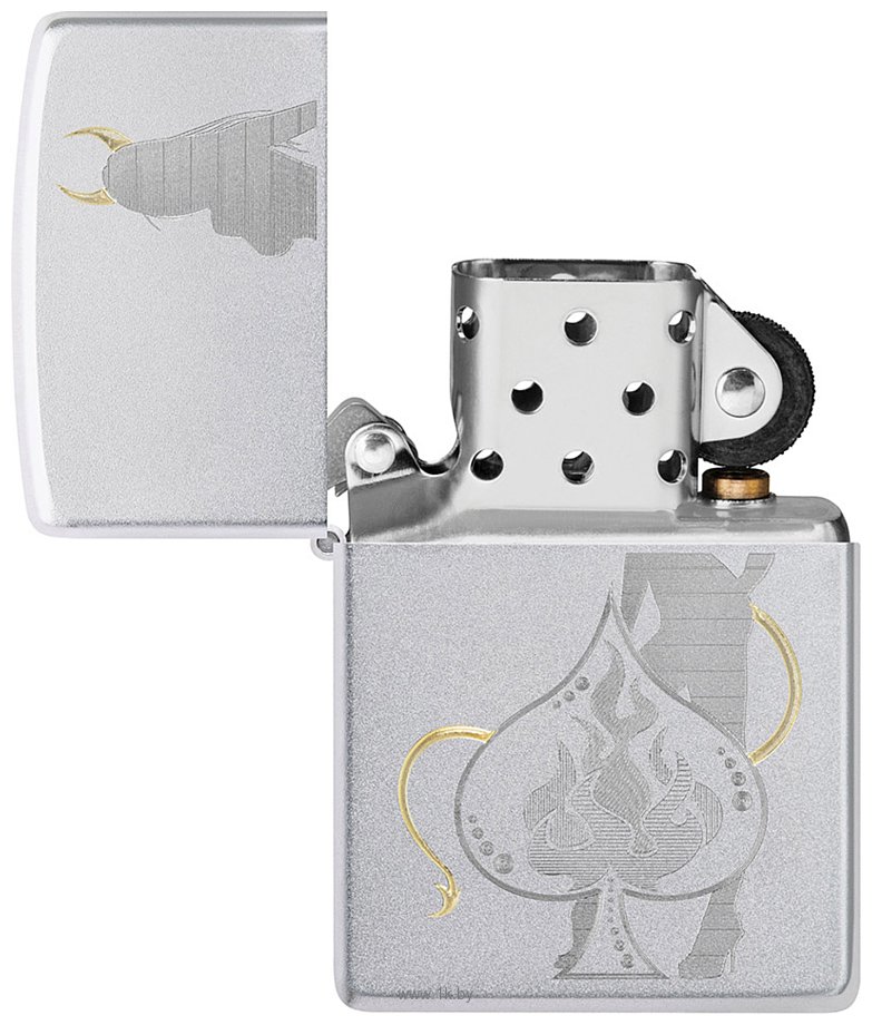 Фотографии Zippo Satin Chrome Devilish Ace 48658