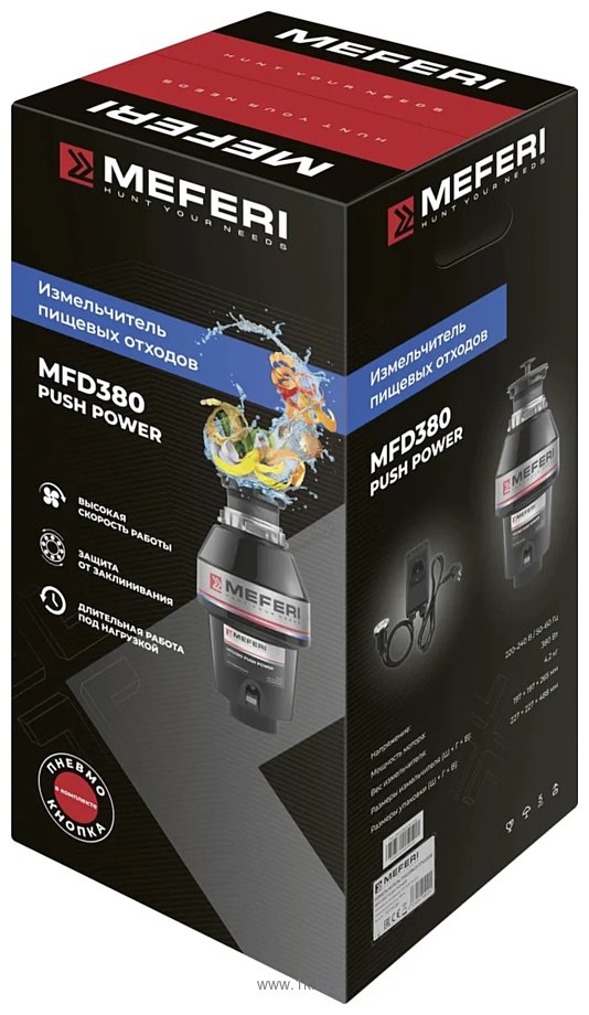 Фотографии Meferi MFD380 PUSH POWER с пневмокнопкой в комплекте