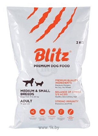 Фотографии Blitz (12 кг) Adult Dog Small & Medium Breeds dry