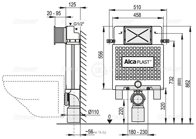 Фотографии Alcaplast A100/850 Alcamodul