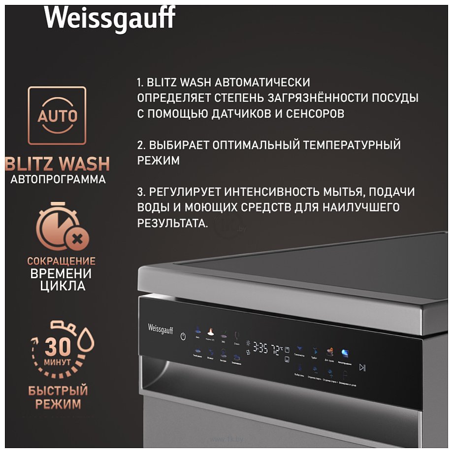 Фотографии Weissgauff DW 4539 Inverter Touch AutoOpen Inox