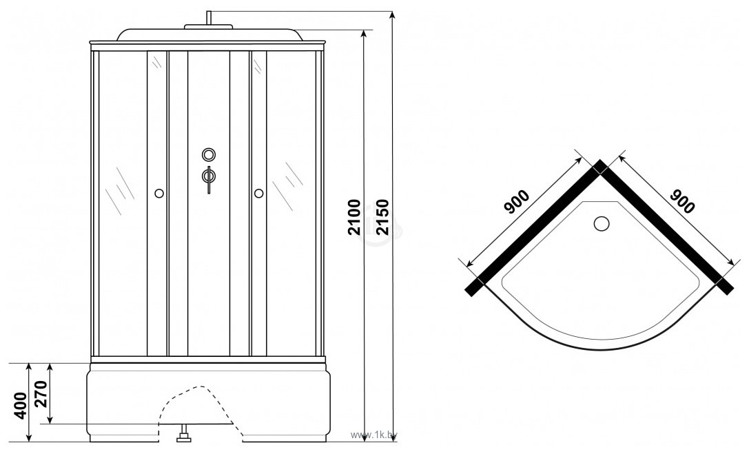 Фотографии Niagara Promo P90/40/MT 90x90x215