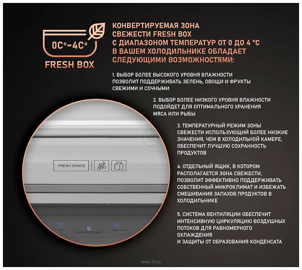 Фотографии Weissgauff WCD 590 Nofrost Inverter Premium Biofresh Rock Glass