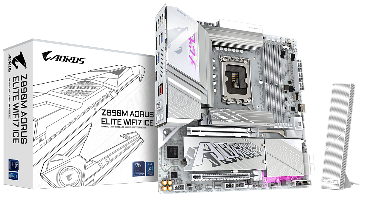 Фотографии Gigabyte Z890M Aorus Elite WiFi7 Ice