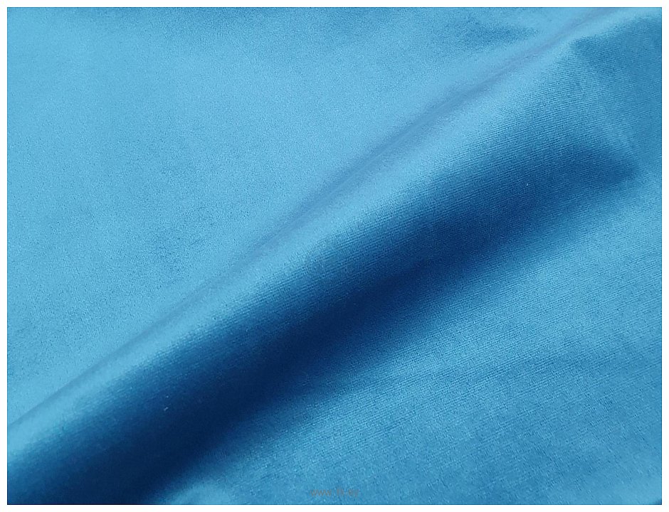 Фотографии Лига диванов Меркурий 120 106351 (велюр/экокожа, голубой/черный)