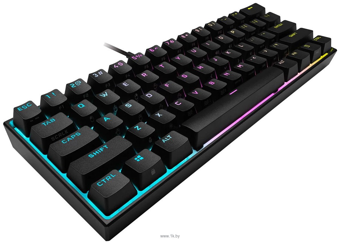 Фотографии Corsair K65 RGB Mini 60% Cherry MX Red (без кириллицы)