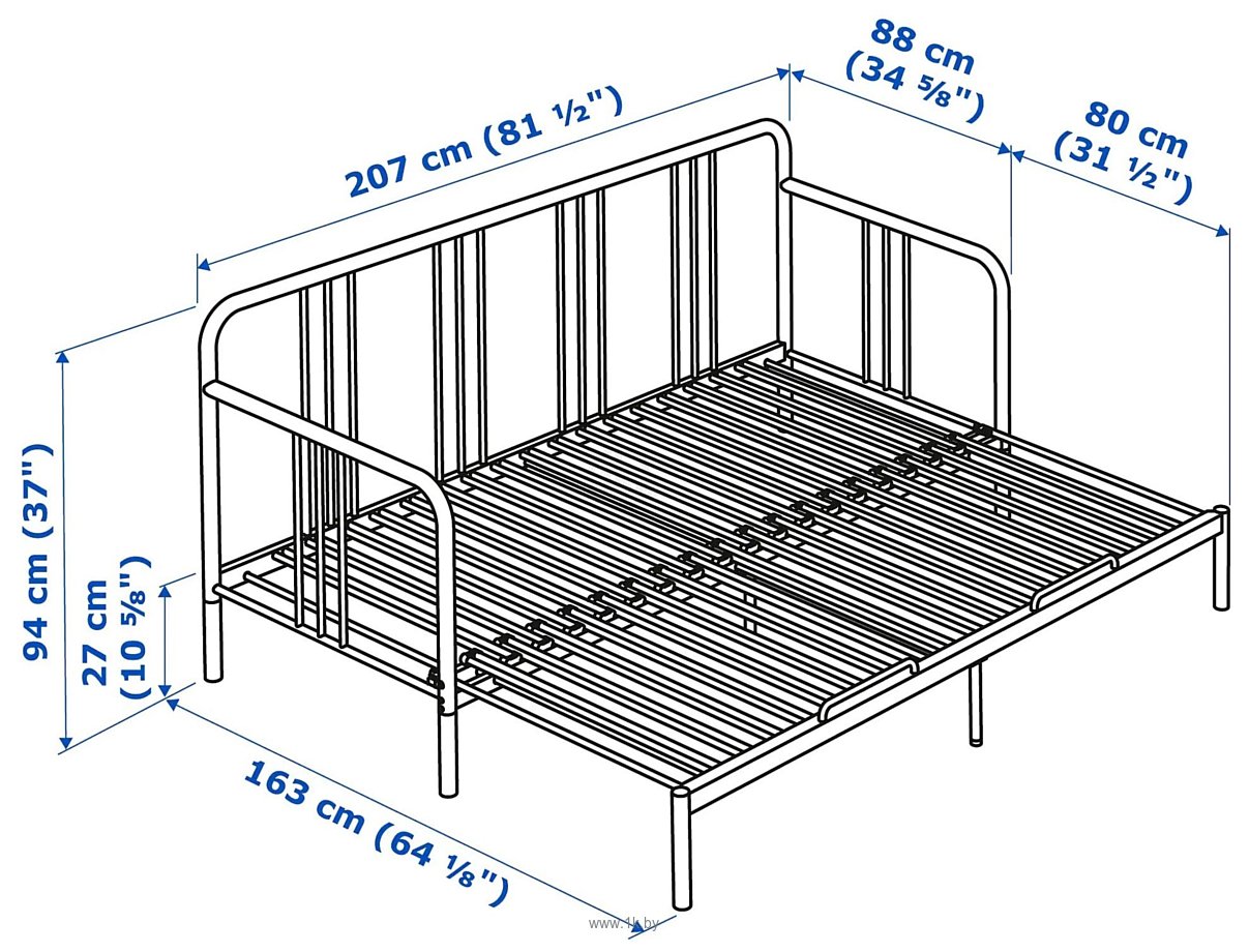 Фотографии Ikea Фиресдаль 200x160 (черный, Малфорс средней жесткости) 992.792.96