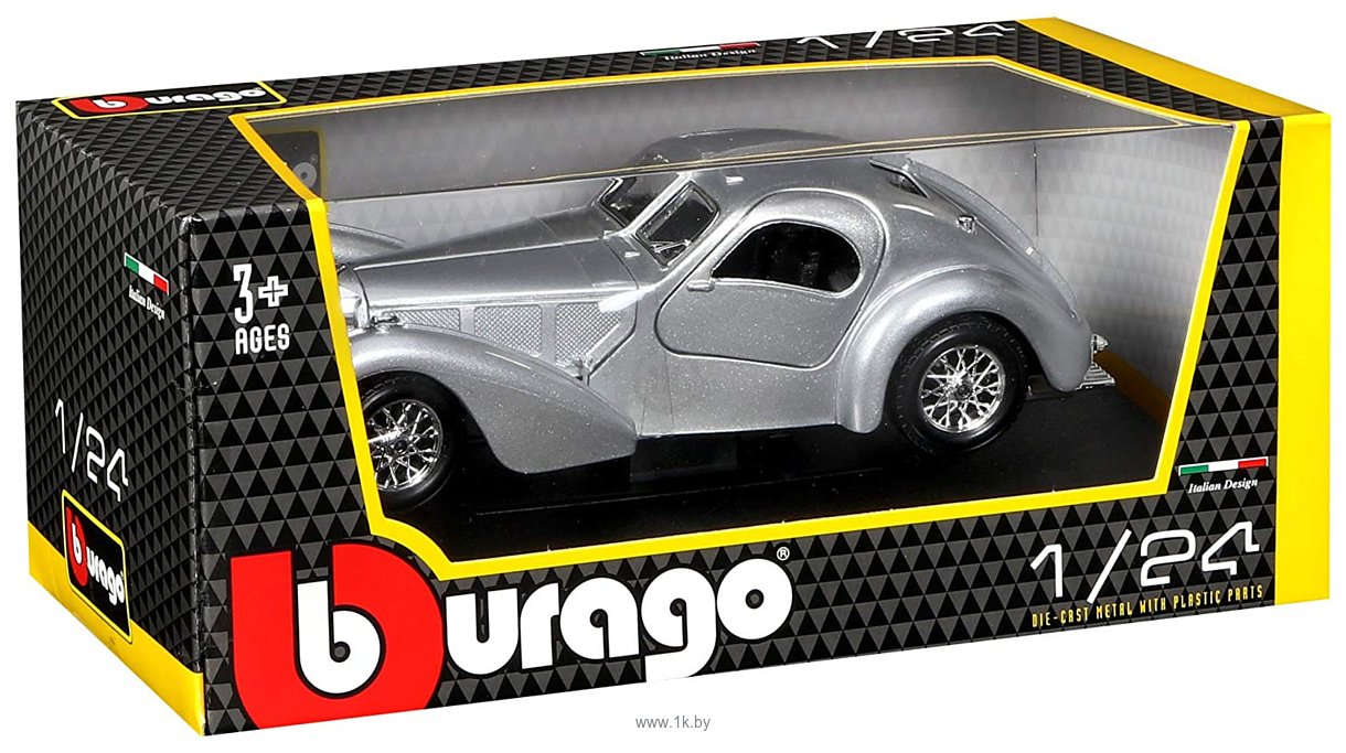 Фотографии Bburago Bugatti Atlantic 18-22092 (серебристый)