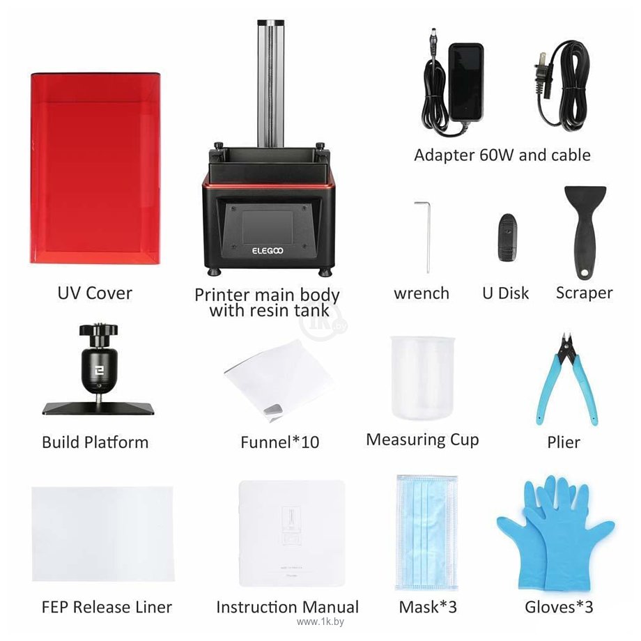 Фотографии Elegoo Mars UV Photocuring LCD (красный)