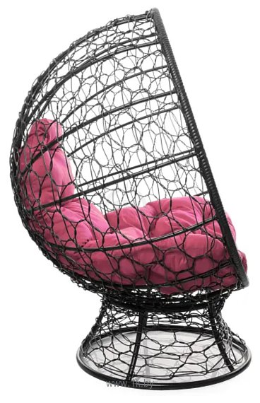 Фотографии M-Group Кокос на подставке 11590408 (черный ротанг/розовая подушка)